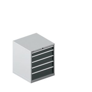 Schäfer Shop Select Schubladenschrank 36-36, 7 Schübe, bis 200 kg, B 717 x T 725 x H 1150 mm, weißalu/anthrazitgrau