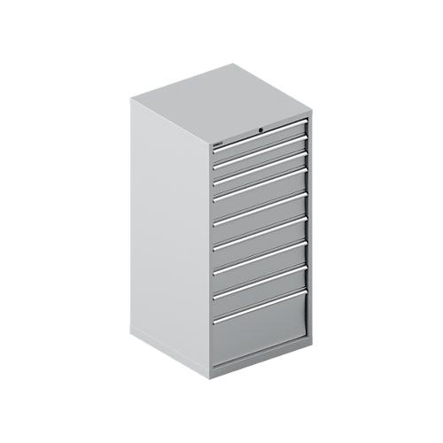 Schäfer Shop Select Schubladenschrank 36-36, 9 Schübe, bis 75 kg, B 717 x T 725 x H 1450 mm, weißalu