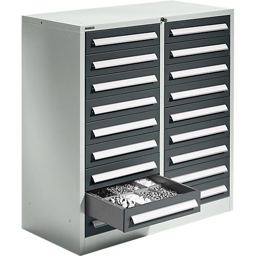 Schäfer Shop Select Schubladenschrank SF 180, 18 Schübe, lichtgrau RAL 7035 anthrazitgrau RAL 7016