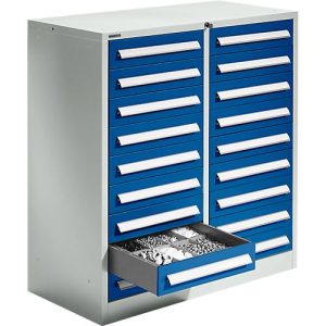 Schäfer Shop Select Schubladenschrank SF 180, 18 Schübe, lichtgrau RAL 7035 enzianblau RAL 5010 Schäfer Shop Select Schubladenschrank SF 180, 18 Schübe, lichtgrau RAL 7035 enzianblau RAL 5010