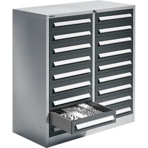 Schäfer Shop Select Schubladenschrank SF 180, 18 Schübe, weißaluminium RAL 9006 anthrazitgrau RAL 7016 Schäfer Shop Select Schubladenschrank SF 180, 18 Schübe, weißaluminium RAL 9006 anthrazitgrau RAL 7016