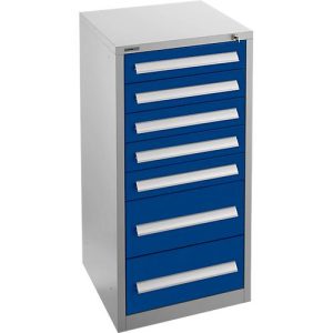 Schäfer Shop Select Schubladenschrank SF 70, 7 Schübe, weißaluminium RAL 9006 enzianblau RAL 5010 Schäfer Shop Select Schubladenschrank SF 70, 7 Schübe, weißaluminium RAL 9006 enzianblau RAL 5010