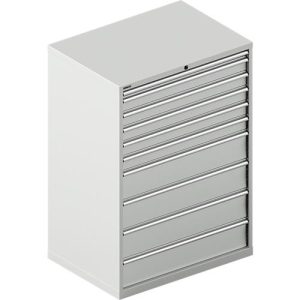 Schäfer Shop Select Schubladenschrank WSK 54-36, Stahl, 10 Schübe, bis 200 kg, B 1023 x T 725 x H 1450 mm, lichtgrau/lichtgrau Schäfer Shop Select Schubladenschrank WSK 54-36, Stahl, 10 Schübe, bis 200 kg, B 1023 x T 725 x H 1450 mm, lichtgrau/lichtgrau