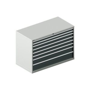 Schäfer Shop Select Schubladenschrank WSK 54-36, Stahl, 8 Schübe, bis 200 kg, B 1023 x T 725 x H 1000 mm, lichtgrau/anthrazitgrau Schäfer Shop Select Schubladenschrank WSK 54-36, Stahl, 8 Schübe, bis 200 kg, B 1023 x T 725 x H 1000 mm, lichtgrau/anthrazitgrau