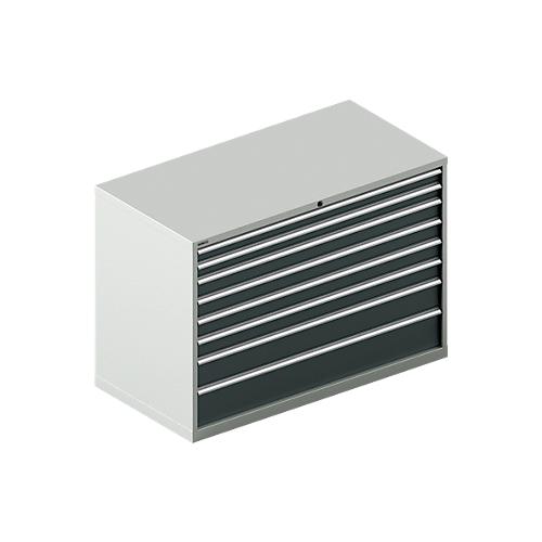 Schäfer Shop Select Schubladenschrank WSK 54-36, Stahl, 8 Schübe, bis 200 kg, B 1023 x T 725 x H 1000 mm, lichtgrau/anthrazitgrau