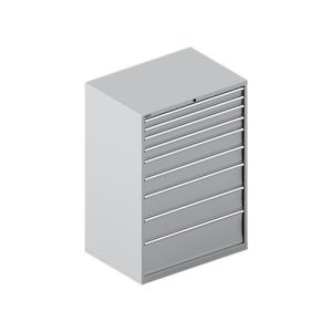 Schäfer Shop Select Schubladenschrank WSK 54-36, Stahl, 9 Schübe, bis 75 kg, B 1023 x T 725 x H 1450 mm, weissaluminium/weissaluminium Schäfer Shop Select Schubladenschrank WSK 54-36, Stahl, 9 Schübe, bis 75 kg, B 1023 x T 725 x H 1450 mm, weissaluminium/weissaluminium