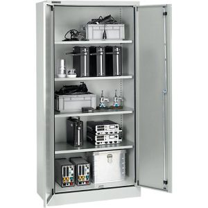 Schäfer Shop Select Schutzschrank nach IP 54, 4 Böden, B 950 x T 500 x H 1935 mm, weißaluminium RAL 9006 Schäfer Shop Select Schutzschrank nach IP 54, 4 Böden, B 950 x T 500 x H 1935 mm, weißaluminium RAL 9006