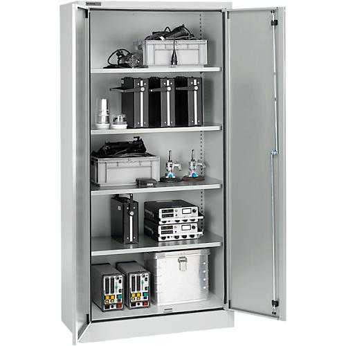 Schäfer Shop Select Schutzschrank nach IP 54, 4 Böden, B 950 x T 500 x H 1935 mm, weißaluminium RAL 9006