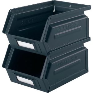 Schäfer Shop Select Sichtlagerkasten, 0,9 l, 2,5 kg, L 163 x B 102 x H 75 mm, Stahl, RAL 5008 (graublau) Schäfer Shop Select Sichtlagerkasten, 0,9 l, 2,5 kg, L 163 x B 102 x H 75 mm, Stahl, RAL 5008 (graublau)