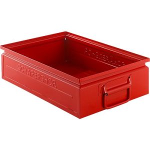 Schäfer Shop Select Stapelbox, 16 l, 100 kg, L 478 x B 307 x H 120 mm, Stahl, RAL 3000 (feuerrot) Schäfer Shop Select Stapelbox, 16 l, 100 kg, L 478 x B 307 x H 120 mm, Stahl, RAL 3000 (feuerrot)