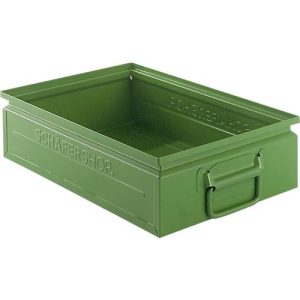 Schäfer Shop Select Stapelbox, 16 l, 100 kg, L 478 x B 307 x H 120 mm, Stahl, RAL 6011 (resadagrün) Schäfer Shop Select Stapelbox, 16 l, 100 kg, L 478 x B 307 x H 120 mm, Stahl, RAL 6011 (resadagrün)
