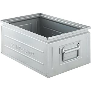 Schäfer Shop Select Stapelbox, 25 l, 120 kg, L 478 x B 307 x H 200 mm, Stahl, galvanisch verzinkt Schäfer Shop Select Stapelbox, 25 l, 120 kg, L 478 x B 307 x H 200 mm, Stahl, galvanisch verzinkt