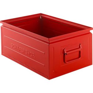 Schäfer Shop Select Stapelbox, 25 l, 120 kg, L 478 x B 307 x H 200 mm, Stahl, RAL 3000 (feuerrot) Schäfer Shop Select Stapelbox, 25 l, 120 kg, L 478 x B 307 x H 200 mm, Stahl, RAL 3000 (feuerrot)