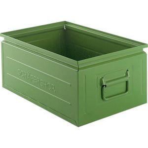 Schäfer Shop Select Stapelbox, 25 l, 120 kg, L 478 x B 307 x H 200 mm, Stahl, RAL 6011 (resadagrün) Schäfer Shop Select Stapelbox, 25 l, 120 kg, L 478 x B 307 x H 200 mm, Stahl, RAL 6011 (resadagrün)