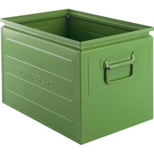 Schäfer Shop Select Stapelbox, 40 l, 150 kg, L 480 x B 308 x H 301 mm, Stahl, RAL 6011 (resadagrün) Schäfer Shop Select Stapelbox, 40 l, 150 kg, L 480 x B 308 x H 301 mm, Stahl, RAL 6011 (resadagrün)
