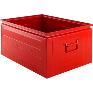 Schäfer Shop Select Stapelbox, 83 l, 250 kg, L 658 x B 459 x H 300 mm, Stahl, RAL 3000 (feuerrot) Schäfer Shop Select Stapelbox, 83 l, 250 kg, L 658 x B 459 x H 300 mm, Stahl, RAL 3000 (feuerrot)