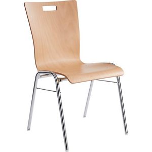 Schäfer Shop Select Stapelstuhl Natur, stapelbar bis 10 Stück, desinfektionsmittelbeständig, ohne Stoffpolster, B 430 x T 410 x H 450 mm, Holz & Stahl Schäfer Shop Select Stapelstuhl Natur, stapelbar bis 10 Stück, desinfektionsmittelbeständig, ohne Stoffpolster, B 430 x T 410 x H 450 mm, Holz & Stahl