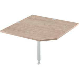 Schäfer Shop Select Systemwinkelplatte, CAD, Fuß, B 1000 x T 1000 mm, Eiche/weißalu Schäfer Shop Select Systemwinkelplatte, CAD, Fuß, B 1000 x T 1000 mm, Eiche/weißalu