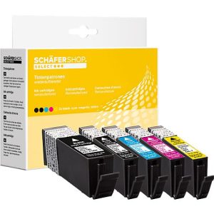 Schäfer Shop Select Tintenpatronen, ersetzt Canon PGi-580XXL Bk/ CLi-581XXL, Mixpack, cyan, magenta, gelb, schwarz-pigmentiert, schwarz Schäfer Shop Select Tintenpatronen, ersetzt Canon PGi-580XXL Bk/ CLi-581XXL, Mixpack, cyan, magenta, gelb, schwarz-pigmentiert, schwarz