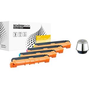 Schäfer Shop Select Toner, ersetzt Brother TN-243CMYK, Mixpack, schwarz, cyan, magenta, gelb + Bluetooth Lautsprecher Chrome Schäfer Shop Select Toner, ersetzt Brother TN-243CMYK, Mixpack, schwarz, cyan, magenta, gelb + Bluetooth Lautsprecher Chrome