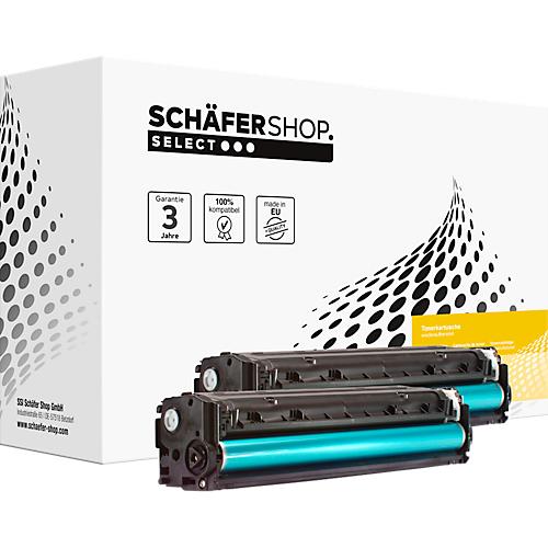 Schäfer Shop Select Toner, ersetzt HP 125X (CB540A), Doppelpack, schwarz