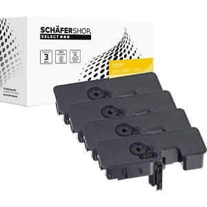 Schäfer Shop Select Toner, ersetzt Kyocera TK-5220 (OPTK5220Set), Mixpack, schwarz, cyan, magenta, gelb