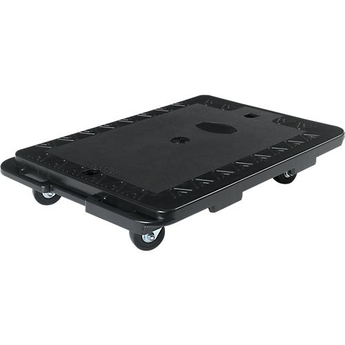 Schäfer Shop Select Transportroller, B 600 × T 405 × H 135 mm, verkettbar, bis zu 200 kg, Tragegriff, Lenkrollen, Kunststoff