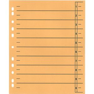 Schäfer Shop Select Trennblätter, mit Taben, DIN A4- Format, Linienaufdruck, Universallochung, 100 Stück, gelb