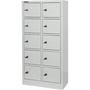Schäfer Shop Select Wertfachschrank, 10 Fächer, Türen mit Zylinderschlössern inkl. Schlüsseln & Hauptschlüssel, B 390 x T 200 x H 780 mm, Stahlblech, lichtgrau RAL 7035 Schäfer Shop Select Wertfachschrank, 10 Fächer, Türen mit Zylinderschlössern inkl. Schlüsseln & Hauptschlüssel, B 390 x T 200 x H 780 mm, Stahlblech, lichtgrau RAL 7035