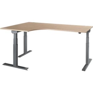 Schäfer Shop Select Winkelschreibtisch ERGO-T 2.0, elektrisch höhenverstellbar, 90° Winkel links, T-Fuß, B 2000 mm, Eiche-Dekor/anthrazit Schäfer Shop Select Winkelschreibtisch ERGO-T 2.0, elektrisch höhenverstellbar, 90° Winkel links, T-Fuß, B 2000 mm, Eiche-Dekor/anthrazit
