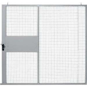 Schiebetor, für Gittertrennwandsystem, B 2238 x H 2110 mm, hellsilber Schiebetor, für Gittertrennwandsystem, B 2238 x H 2110 mm, hellsilber