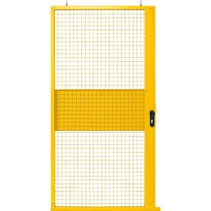 Schiebetür, für Gittertrennwandsystem, B 1110 x H 2110 mm, gelb Schiebetür, für Gittertrennwandsystem, B 1110 x H 2110 mm, gelb