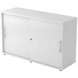 Schiebetürenschrank, 2 OH, B 1200 x T 400 x H 748 mm, lichtgrau Schiebetürenschrank, 2 OH, B 1200 x T 400 x H 748 mm, lichtgrau