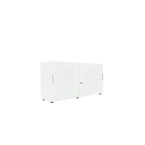 Schiebetürenschrank, Akustikfront, B 1350 mm, 2 OH, weiß Schiebetürenschrank, Akustikfront, B 1350 mm, 2 OH, weiß