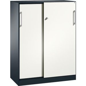 Schiebetürenschrank ASISTO C 3000, 3 Ordnerhöhen, mit Abdeckplatte, Breite 1000 mm, Schiebetürenschrank ASISTO C 3000, 3 Ordnerhöhen, mit Abdeckplatte, Breite 1000 mm,