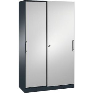 Schiebetürenschrank ASISTO C 3000, 5 Ordnerhöhen, abschließbar, Breite 1200 mm, Schiebetürenschrank ASISTO C 3000, 5 Ordnerhöhen, abschließbar, Breite 1200 mm,