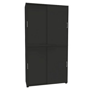 Schiebetürenschrank, B 1200 mm, 6 OH, graphit Schiebetürenschrank, B 1200 mm, 6 OH, graphit