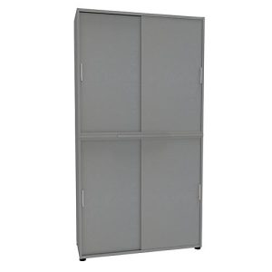 Schiebetürenschrank, B 1200 mm, 6 OH, silber Schiebetürenschrank, B 1200 mm, 6 OH, silber