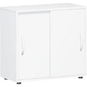 Schiebetürenschrank PALENQUE, 2 OH, B 800 x T 400 x H 752 mm, weiß Schiebetürenschrank PALENQUE, 2 OH, B 800 x T 400 x H 752 mm, weiß