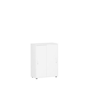Schiebetürenschrank PALENQUE, 3 OH, B 800 x T 400 x H 1104 mm, weiß Schiebetürenschrank PALENQUE, 3 OH, B 800 x T 400 x H 1104 mm, weiß