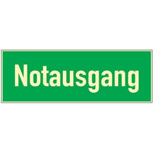 Schild Notausgang, Folie, lang nachleuchtend (HLF) Schild Notausgang, Folie, lang nachleuchtend (HLF)