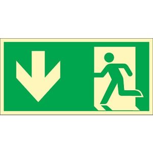 Schild Rettungsweg durch Ausgang, HLA 160 Schild Rettungsweg durch Ausgang, HLA 160