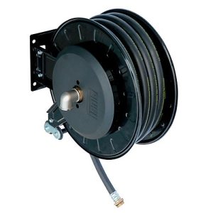 Schlauchaufroller CEMO, Stahlblech, lackiert, für Diesel, offen, mit Gelenkarm, 1′ IG/AG, 8m Schlauchlänge, Ø 25 mm Schlauchaufroller CEMO, Stahlblech, lackiert, für Diesel, offen, mit Gelenkarm, 1′ IG/AG, 8m Schlauchlänge, Ø 25 mm