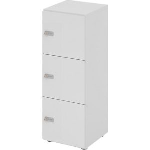 Schließfachschrank Topas Line, 3 Ordnerhöhen, 3 Fächer, Zahlenschloss, B 400 x T 420 x H 1100 mm, grau/grau Schließfachschrank Topas Line, 3 Ordnerhöhen, 3 Fächer, Zahlenschloss, B 400 x T 420 x H 1100 mm, grau/grau