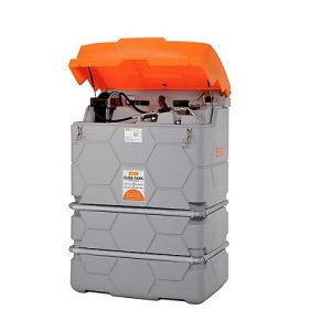 Schmierstofftankanlage CEMO CUBE Outdoor Premium, 230 V Elektropumpe, 15 m Schlauch, Klappdeckel, 1000 l Volumen Schmierstofftankanlage CEMO CUBE Outdoor Premium, 230 V Elektropumpe, 15 m Schlauch, Klappdeckel, 1000 l Volumen