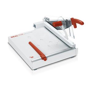 Schneidemaschine IDEAL 1138, für bis zu 50 Blatt, Schnittlänge 385 mm, B 381 x T 575 x H 260 mm Schneidemaschine IDEAL 1138, für bis zu 50 Blatt, Schnittlänge 385 mm, B 381 x T 575 x H 260 mm