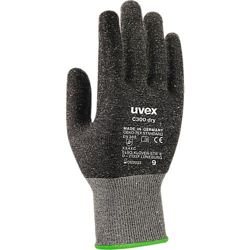 Schnittschutzhandschuhe uvex C300 dry, Bambus-Viskose/Glas, Klasse 3/C, EN 388:2016 XX4XC, 10 Paar, Gr. 8