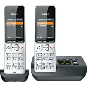 Schnurlostelefon Gigaset Comfort 500A Duo, Anrufbeantworter, hörgerätekompatibel, schwarz Schnurlostelefon Gigaset Comfort 500A Duo, Anrufbeantworter, hörgerätekompatibel, schwarz