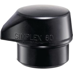 Schonhammerkopf Kopf-D.60mm Gum.schwarz mittelh.HALDER Schonhammerkopf Kopf-D.60mm Gum.schwarz mittelh.HALDER