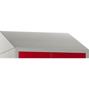 Schrägdach für Kleiderspind, B 930 mm, hellsilber Schrägdach für Kleiderspind, B 930 mm, hellsilber